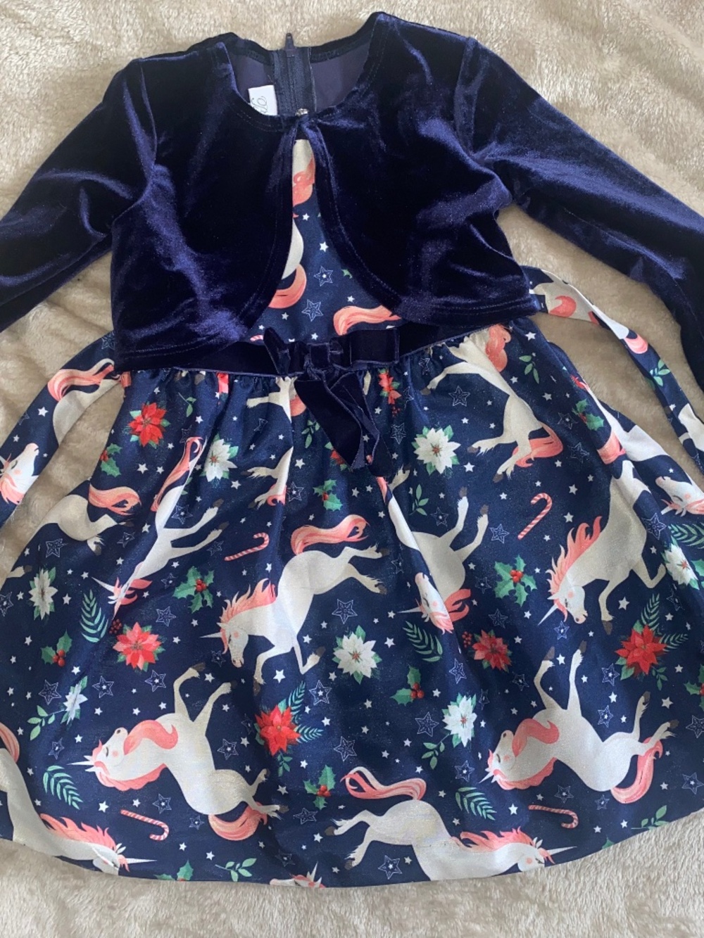 Unicorn Velvet fancy dress 2T
